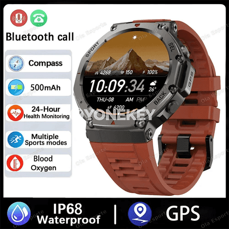GPS li akylly sagat, 10ATM suw geçirmeýän, AMOLED, sport modeli