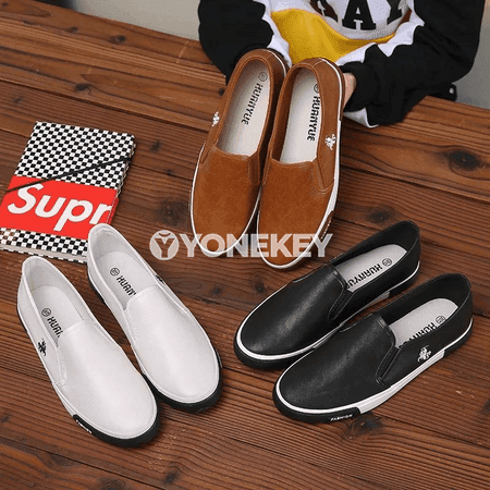 Erkekler üçin amatly retro loafer köwüşleri, suw geçirmeýän