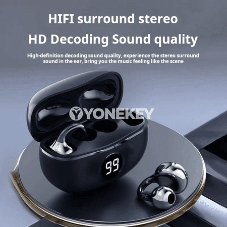 Bluetooth simsiz sport nauşnikler, LED displeýli, mikrofonly