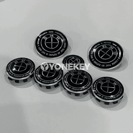 BMW üçin öň-yzky logo stikeri 7 bölek, rul merkezi bezegi