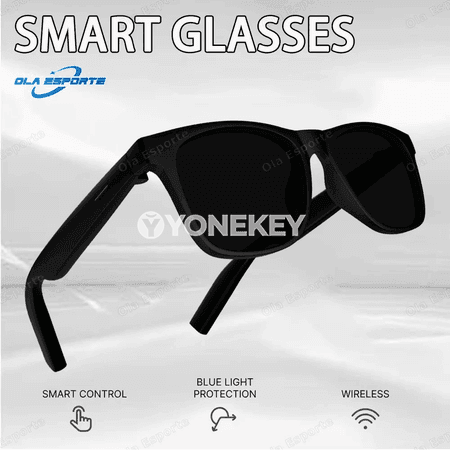 AI akylly äýnekler, kamera, Bluetooth jaň we UV goragly