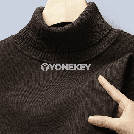 Erkekler üçin ýyly turtlenek sviter, ýumşak fleesli, rahat kesim