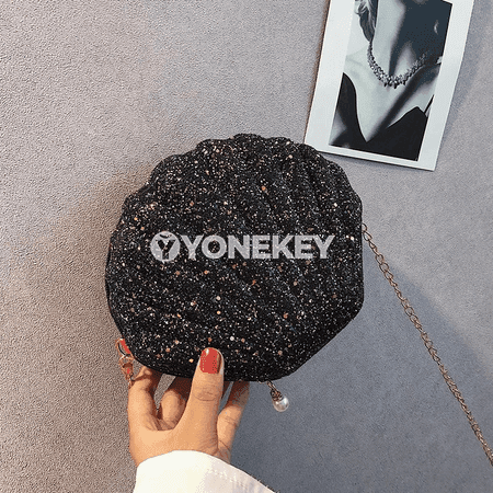 Zenanlar üçin shell görnüşli daňylýan egin sumkasy, zynjyrly