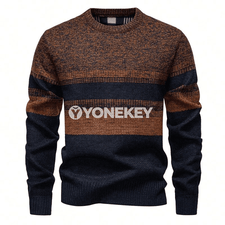 Erkekler üçin 1/4 zip ýyly switer, güýz-gyş üçin rahat model