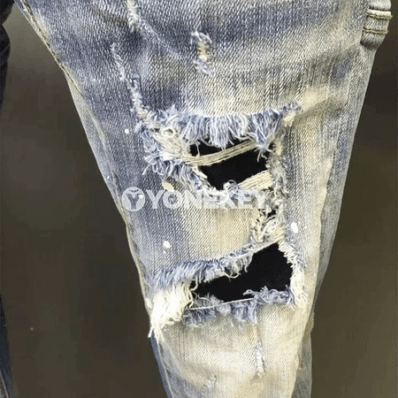 Erkekler üçin giň fason baggy jinsy balaklar, şäher usuly