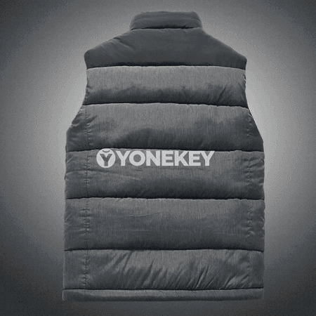 Erkekler üçin ýyly pamykly ýeňsiz ýelek, şäherçe stil