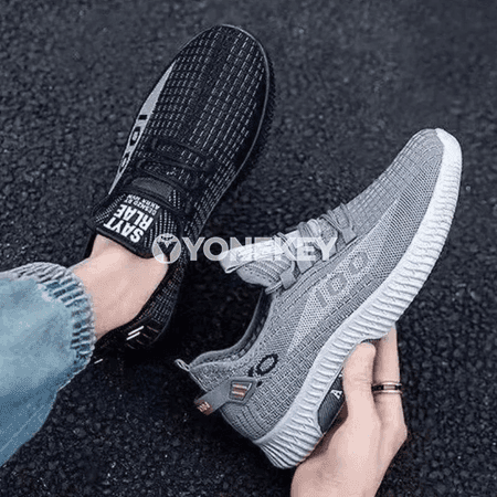 Erkekler üçin ýeňil mesh sport köwüşleri, tomusky, süýşmeýän