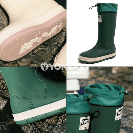 Couples üçin ýokary boýly ýagyş köwüşleri, süýşmeýän rezin boots