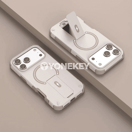 iPhone üçin luks magnitli berk gaby, bukulýan stendli