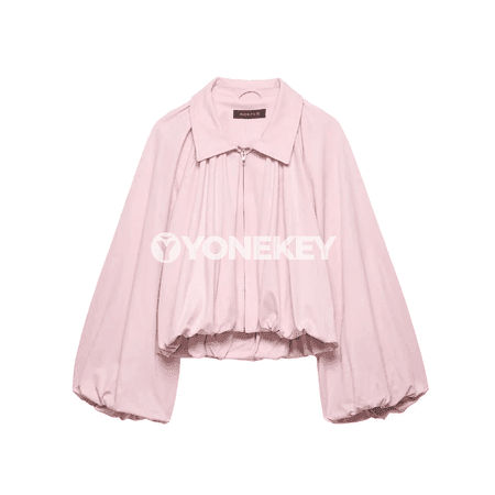Zenanlar üçin ýeňil, giň kesimli moda bomber kürte