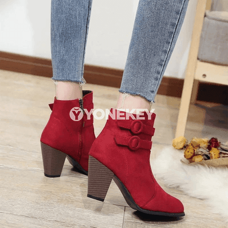 Zenanlar üçin süet ankletik köwüşler, ýokary ökjeli, platfomalı