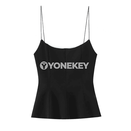Zenanlar üçin ýazky camisole top, açyk arka, ýeňil stil