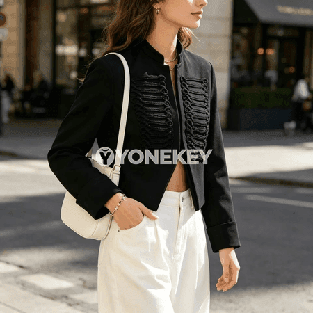 Zenanlar üçin döwrebap blazer, ýazky ýeňil resmi stil