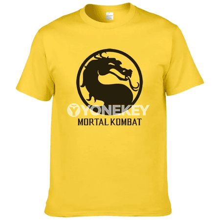 Mortal Kombat ýazgysy bolan erkek/zenan köýnek, gysga ýeňli