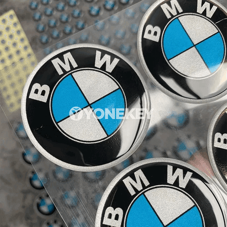 BMW üçin 2 bölekli metal emblema stikeri, 25–65 mm