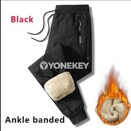 Gyş üçin ýyly erkek jalbar, goňur içli ýyly pantolon
