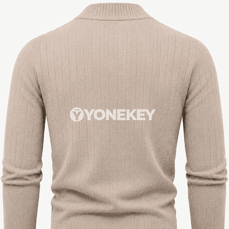 Erkekler üçin ýeňil trikotaž pulower, gündelik ýyly sweatshirt