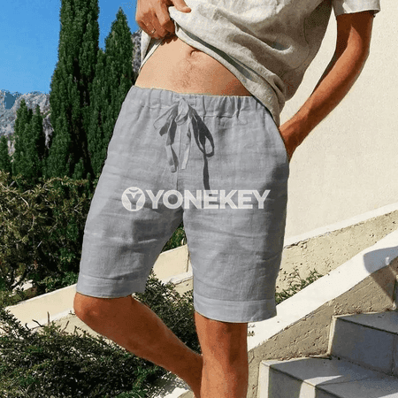 Erkekler üçin ýeňil ýaz şortikleri, giň kesimli, dem alýan, boýunbasyjy ýazlyk model