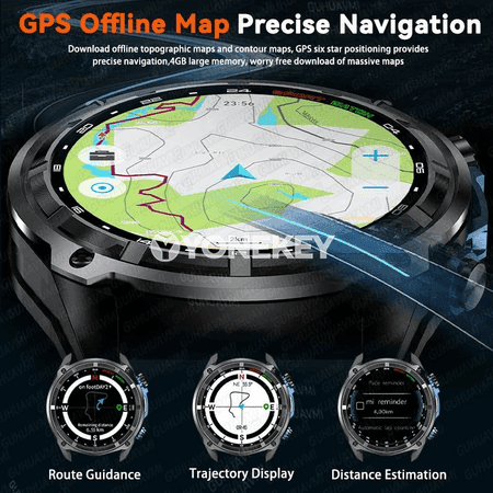 GPS-li akylly sagat, offline karta, sport we gezelenç üçin