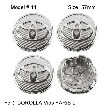 Toyota üçin 57/62 mm tigir merkez gapagy, 4 sany