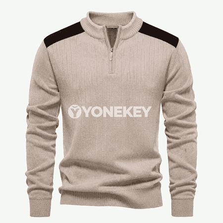 Erkekler üçin ýeňil trikotaž pulower, gündelik ýyly sweatshirt