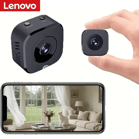 Lenovo 8K mini Wi‑Fi howpsuzlyk kamerasy, gijeki görme, 2 taraplaýyn ses