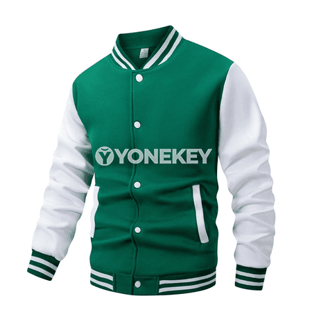 Erkekler üçin ýaz- güýz gündelik bomber jaket, giň biçim