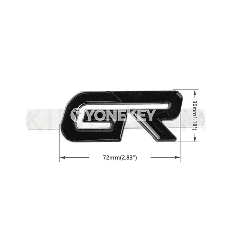 Toyota üçin GR harply 3D metal öň/emblema stikeri