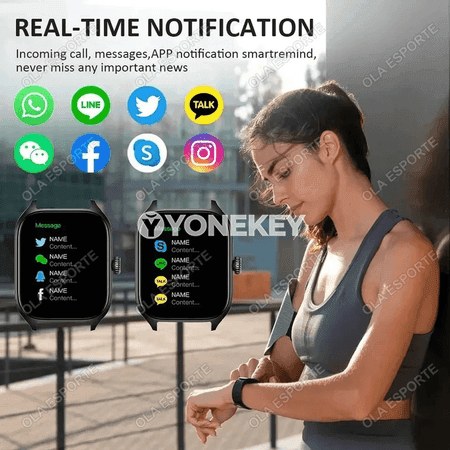 Ola Esporte akylly sagady, 2.01" HD, sport we fitnes üçin