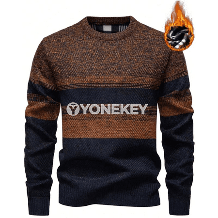 Erkekler üçin 1/4 zip ýyly switer, güýz-gyş üçin rahat model