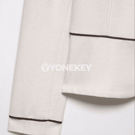 Zenanlar üçin inçe kesimli ak blazer, ofis we gündelik stil