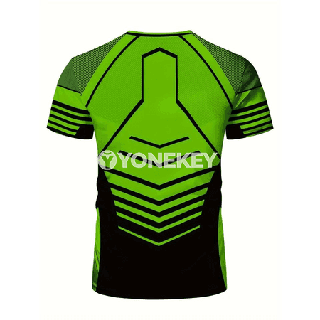 Erkekler üçin 3D çaply çalt gurayjyk sport futbolka