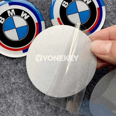 BMW üçin 2 bölekli metal emblema stikeri, 25–65 mm