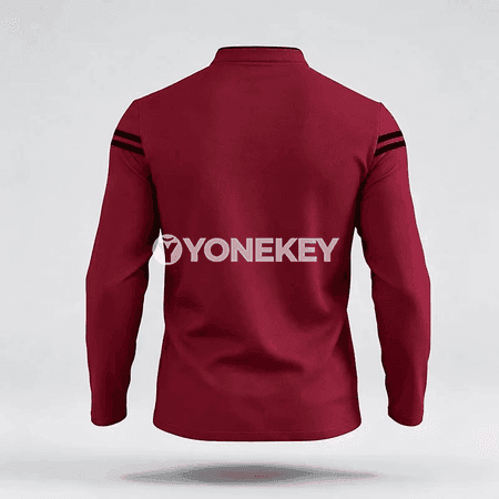 Erkekler üçin beýik boýunly uzyn ýeňli polo futbolka