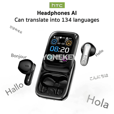 HTC NE48 Bluetooth 6.0 AI terjimeçi gulakly, 134 dil