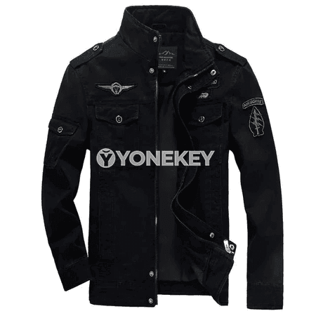 Erkekler üçin harby stil ýeňil kurtka, ýaz-güýz üçin, M-6XL
