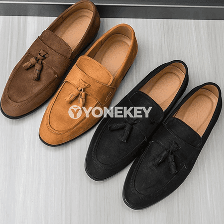 Erkekler üçin ýeňil klassik loafers köwüşler, iş we gündelik geýim üçin