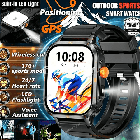 Hw12 harby görnüşli akylly sagat, GPS, faraly, Bluetooth jaňly