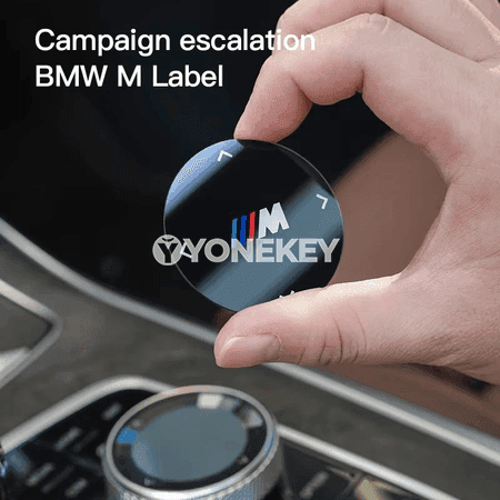 BMW üçin içki multimedia düwme örtügi, ABS, gara