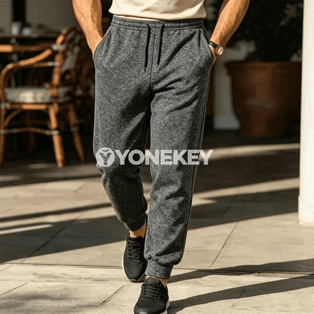 Erkekleriň giň kesimli gündelik sport balaklary, elastik boýunly