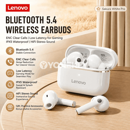 Lenovo XT53 TWS oýun nauşnikleri, Bluetooth, ýokary aýdyň stereo ses