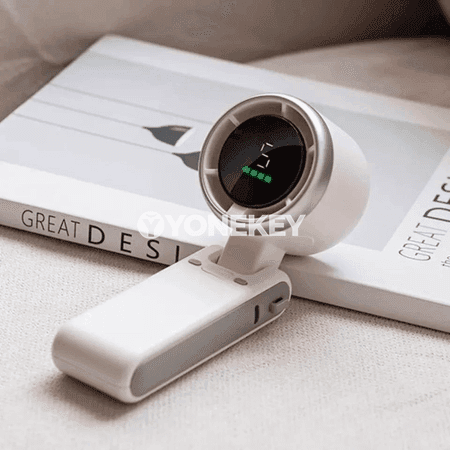 Batareýaly kiçi elde göterilýän bukulýan wentilýator, LED displeýli, USB zarýadly