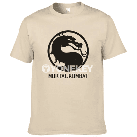 Mortal Kombat ýazgysy bolan erkek/zenan köýnek, gysga ýeňli