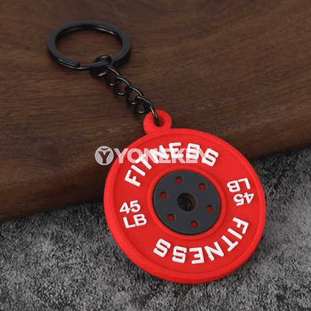 Fitnes barbell görnüşli açar ýüzük