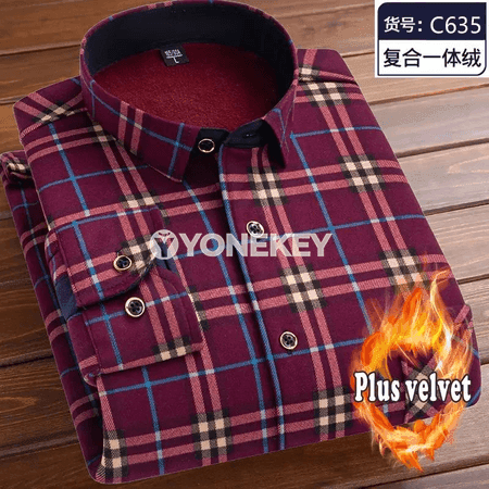Erkekler üçin gyş ýyly köýnek, fleece, nagyşly gündelik köýnek