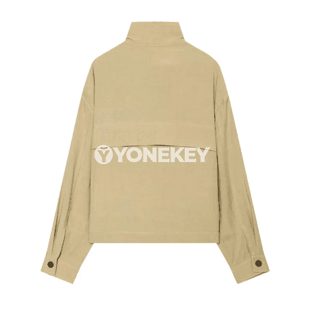 Aýal-gyzlar üçin khaki oversize ýaz-güýz kurtka