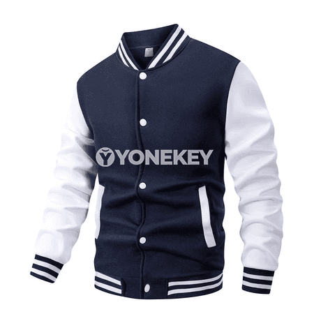 Erkekler üçin ýaz- güýz gündelik bomber jaket, giň biçim