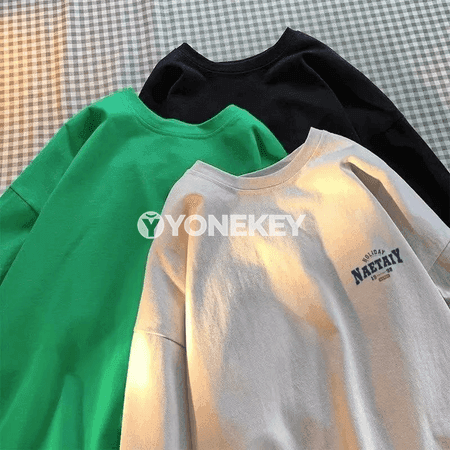 Erkekler üçin giň kesimli NAET ýazgyly futbolka, 8XL çenli