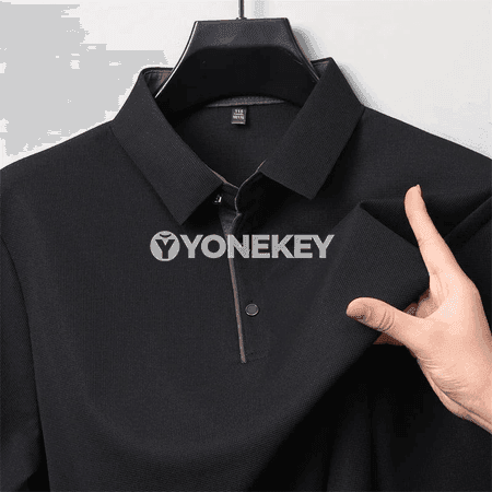 Erkekler üçin ýyly, işewür-stil uzyn ýeňli polo köýnek