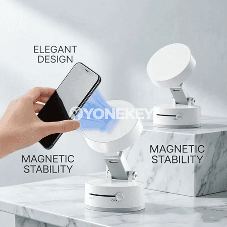 Wakuum magnitli telefon goýujy, bukulýan we 360° aýlanýan